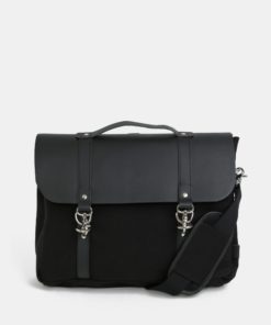 Černý kožený batoh/taška Enter Dog Hook Brief 12 l