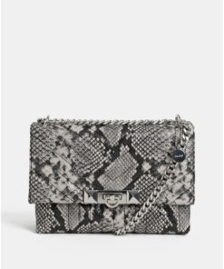 Šedá crossbody kabelka s hadím vzorem ALDO