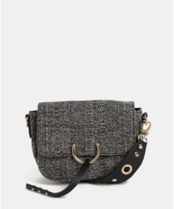 Šedá žíhaná crossbody kabelka Bessie London