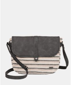 Béžová pruhovaná jutová kabelka Roxy Find Your Fireb