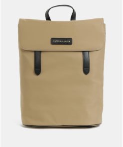 Béžový batoh s koženými detaily Smith & Canova Miza