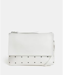 Bílá děrovaná crossbody kabelka Claudia Canova Cocao