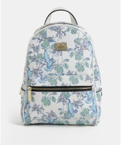 Bílý květovaný batoh Bessie London