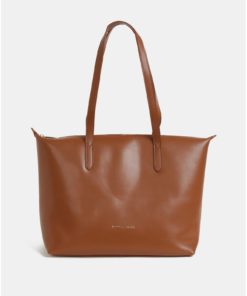 Hnědá kožená kabelka Smith & Canova Carmila