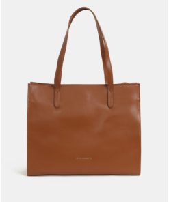 Hnědá kožená kabelka Smith & Canova Maral