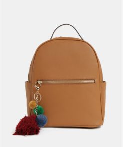 Hnědý batoh se střapcem Bessie London