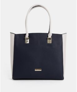 Krémovo-modrá kabelka Bessie London