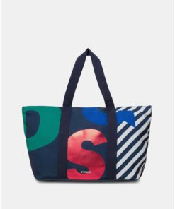 Modrá vzorovaná kabelka Desigual Logomania