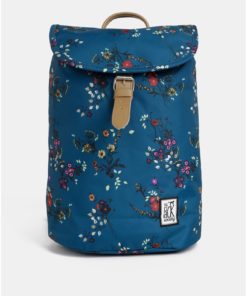 Petrolejový dámský květovaný voděodpudivý batoh The Pack Society 10 l