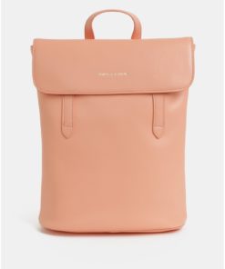 Růžový kožený batoh Smith & Canova Miza