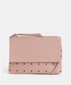 Starorůžová děrovaná crossbody kabelka Claudia Canova Cocao