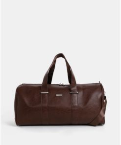 Tmavě hnědá cestovní taška Bobby Black