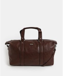 Tmavě hnědá cestovní taška s kapsou na notebook  Bobby Black