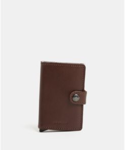 Tmavě hnědá kožená peněženka s pouzdrem na karty Secrid Miniwallet