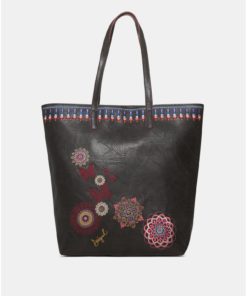 Černá kabelka s výšivkami Desigual Chandy Rio