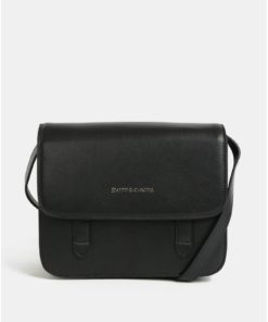 Černá kožená crossbody kabelka Smith & Canova Cacey