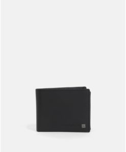 Černá kožená peněženka Quiksilver Curve Cutter