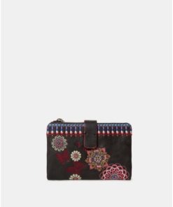 Černá peněženka s výšivkou Desigual Chandy Julia