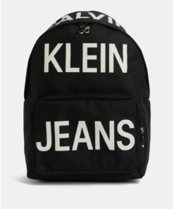 Černý batoh s potiskem Calvin Klein Jeans