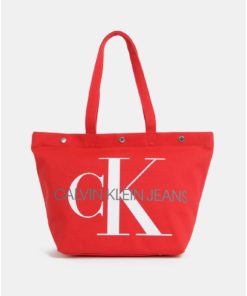 Červený shopper Calvin Klein Jeans