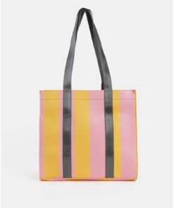 Žluto-růžová kabelka Pieces Briannah