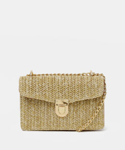 Béžová crossbody kabelka Pieces Nea