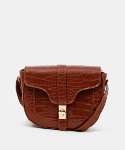 Hnědá crossbody kabelka s krokodýlím vzorem Haily´s Elisa