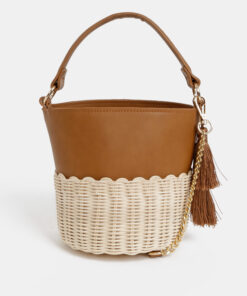 Hnědá crossbody kabelka se střapci ALDO