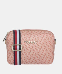 Korálová vzorovaná crossbody kabelka Tommy Hilfiger