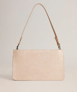 Krémová crossbody kabelka s krokodýlím vzorem Mango Mia