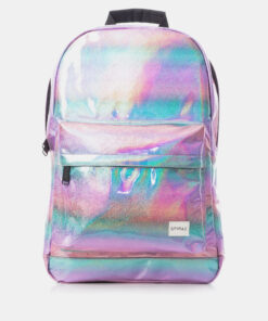 Modro-růžový leský batoh Spiral