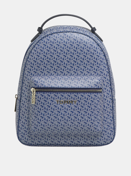 Modrý dámský vzorovaný batoh Tommy Hilfiger Iconic