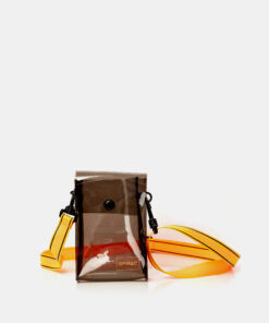 Oranžovo-černá transparentní crossbody taška Spiral