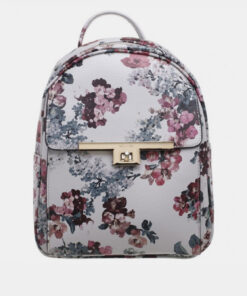 Vínovo-bílý květovaný batoh Bessie London