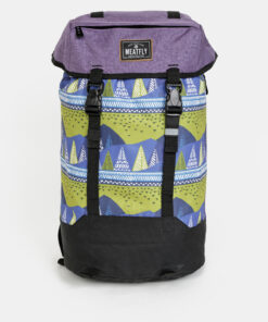 Zeleno-modrý vzorovaný batoh Meatfly 26 l