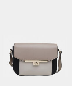 Černo-béžová crossbody kabelka Bessie London