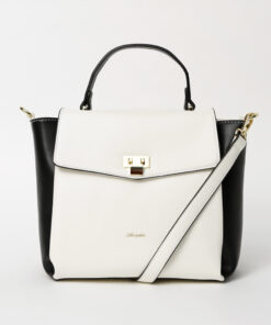 Černo-bílá kabelka kabelka Hampton