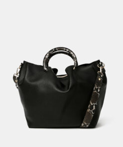Černá kabelka Pieces Alicia