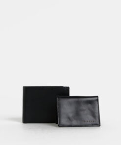 Černá pánská kožená peněženka s odnímatelným pouzdrem 2v1 Rip Curl Laser