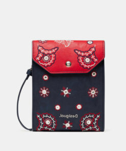 Červeno-modrá crossbody kabelka Desigual