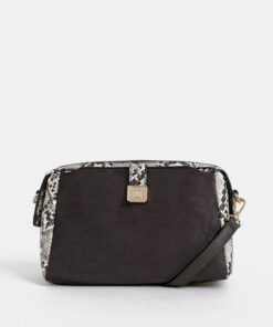 Šedá kabelka v semišové úpravě Bessie London