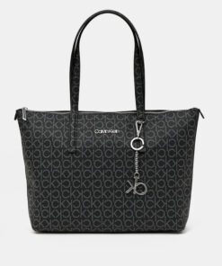 Calvin Klein černá kabelka Shopper MD Monogram