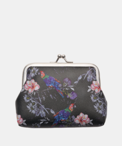 Černá dámská květovaná malá peněženka Clayre & Eef