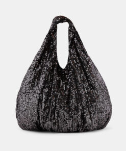 Černá flitrovaná taška Pieces