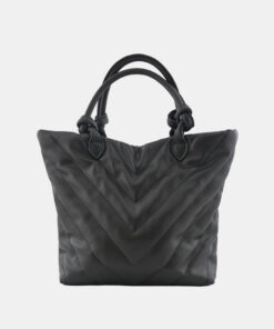 Černá prošívaná kabelka Pieces Sonia