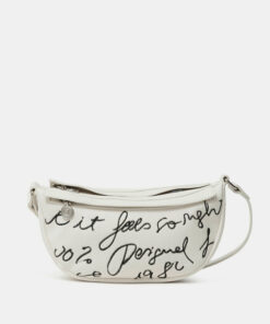 Desigual bílá crossbody kabelka Bols Frases Luisiana Medium