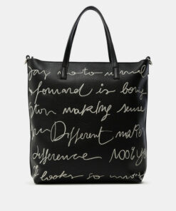 Desigual černá kabelka Bols Frases Nerima Medium