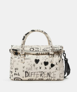 Desigual smetanová kabelka Bols Hansmade Loverty