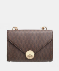 Hnědá vzorovaná crossbody kabelka Bessie London