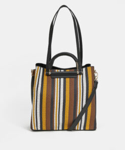 Hnědo-černá pruhovaná kabelka Bessie London